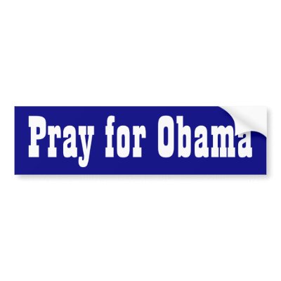 Pray for Obama Bumper Stickers by Invmog