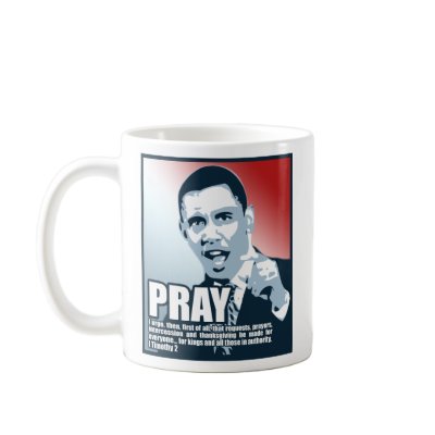 Pray for Obama Coffee Mugs by pacificoracle