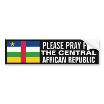 Pray for the Central African Republic Bumper Stickers