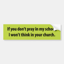 Pray in School Bumper Sticker