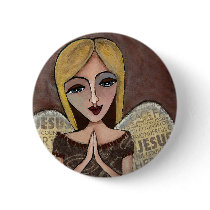 Prayer Angel - button