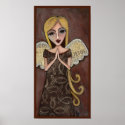 PRAYER ANGEL with Jesus collage wings - print
