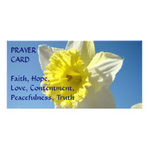 PRAYER CARD Spring Yellow Daffodil Flower