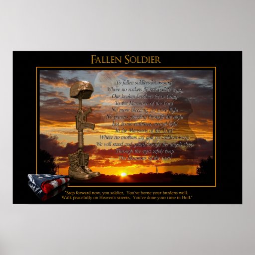 Prayer For A Fallen Soldier Posters Zazzle