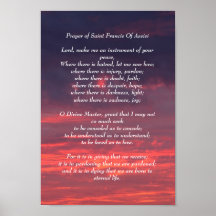 Prayer of Saint Francis Poster