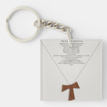 Prayer of Saint Francis Square Acrylic Key Chain