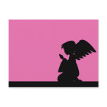 Praying Angel Postcard in Silhouette