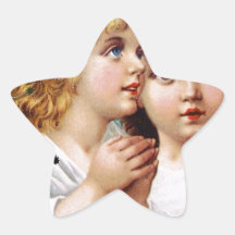Praying angels children sticker