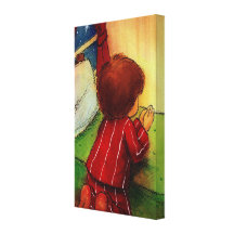 praying boy gallery wrapped canvas
