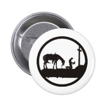 praying cowboy buttons