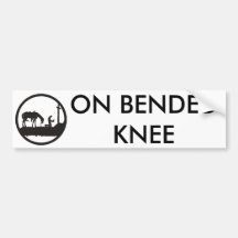 praying cowboy, ON BENDED KNEE Bumper Sticker
