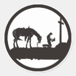 praying cowboy stickers