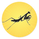 Praying Mantis With A Starburst Background stickers