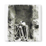 Pre-Columbian Gravesite Skeleton Magnet
