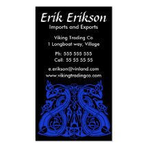 Pre Viking Blue, business card template