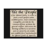 Preamble to The Constitution of the United States postcards