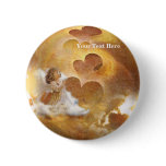 PRECIOUS ANGEL & GOLD HEART VALENTINE.DESIGN PIN