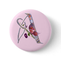Precious Butterfly Initial A Buttons
