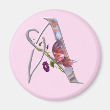 Precious Butterfly Initial A Magnets