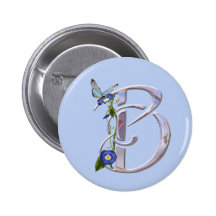 Precious Butterfly Initial B Buttons