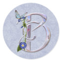 Precious Butterfly Initial B stickers