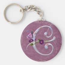 Precious Butterfly Initial C Keychain
