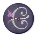 Precious Butterfly Initial E magnets