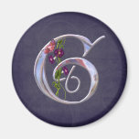 Precious Butterfly Initial G Refrigerator Magnet