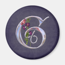 Precious Butterfly Initial G Refrigerator Magnet