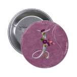 Precious Butterfly Initial J Pinback Button