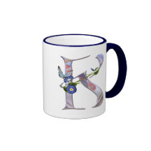 Precious Butterfly Initial K Coffee Mug