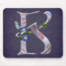 Precious Butterfly Initial K Mouse Mats