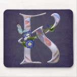 Precious Butterfly Initial K mousepads