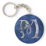 Precious Butterfly Initial M Keychain
