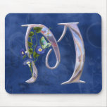 Precious Butterfly Initial M mousepads