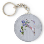 Precious Butterfly Initial N keychains