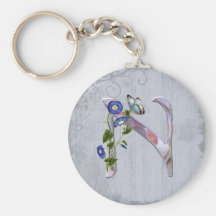 Precious Butterfly Initial N Keychains