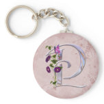 Precious Butterfly Initial P keychains