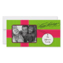 Precious Gift Christmas Photo Card in Green