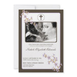 Precious Lilac Cherry Blossom Baptism Invitation