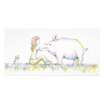 Precious Pig Photo Card Template