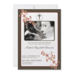 Precious Red Cherry Blossom Baptism Invitation