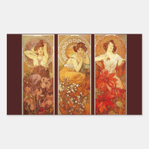 Precious Stones - Alphonse Mucha Stickers