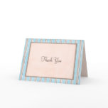 Precious Stripes Thank You Card (Blue)