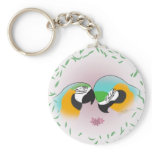 Preening Blue & Gold Macaws Keychain