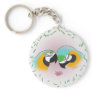 Preening Blue & Gold Macaws Keychain