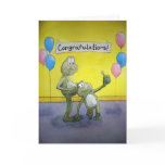 Pregnancy Announcement New Baby Card Frog