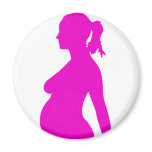 Pregnancy Silhouette Design magnets