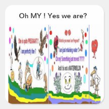 Pregnancy Special Square Stickers