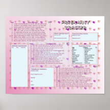 Pregnancy Tracker Poster - Pink